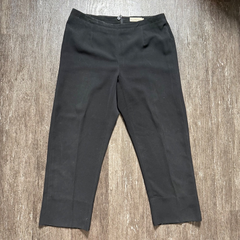 Marisa Minicucci Dress Pants Womens 12 Black Tailored Tapered High Rise Vintage
